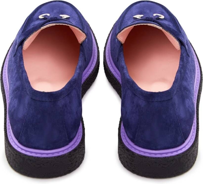 Cesare Gaspari Suede Slip-On Loafers Navy blue Dames