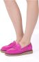 Cesare Gaspari Suede Slip-On Loafers Pink Dames - Thumbnail 3