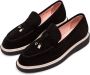 Cesare Gaspari Suede Slip-On Loafers Zwart Suède Black Dames - Thumbnail 4