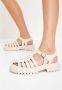 Cesare Gaspari Urban Blokhak Sandalen Beige Dames - Thumbnail 5