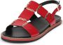 Cesare Gaspari Urban Chic Leren Sandalen Red Dames - Thumbnail 3