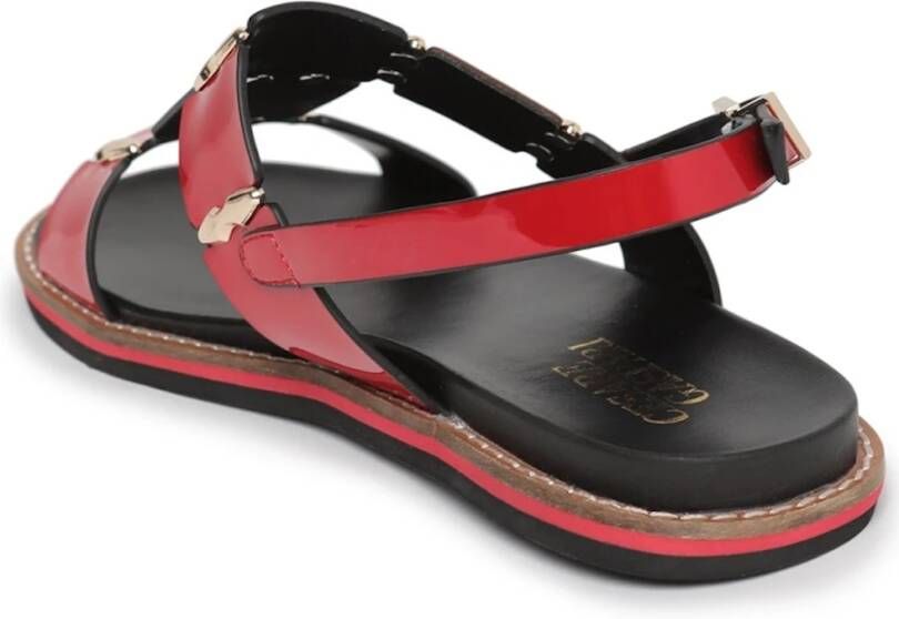 Cesare Gaspari Urban Chic Leren Sandalen Red Dames