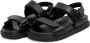 Cesare Gaspari Urban Leather Platform Sandals Black Dames - Thumbnail 3