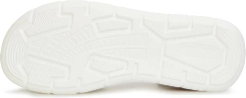 Cesare Gaspari Urban Leren Plateauhakken Sandalen White Dames