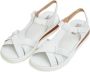 Cesare Gaspari Urban Leren Plateauhakken Sandalen White Dames - Thumbnail 4