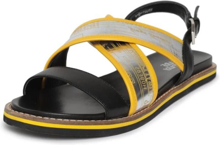 Cesare Gaspari Urban Leren Sandalen Yellow Dames