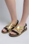 Cesare Gaspari Urban Leren Sandalen Yellow Dames - Thumbnail 3