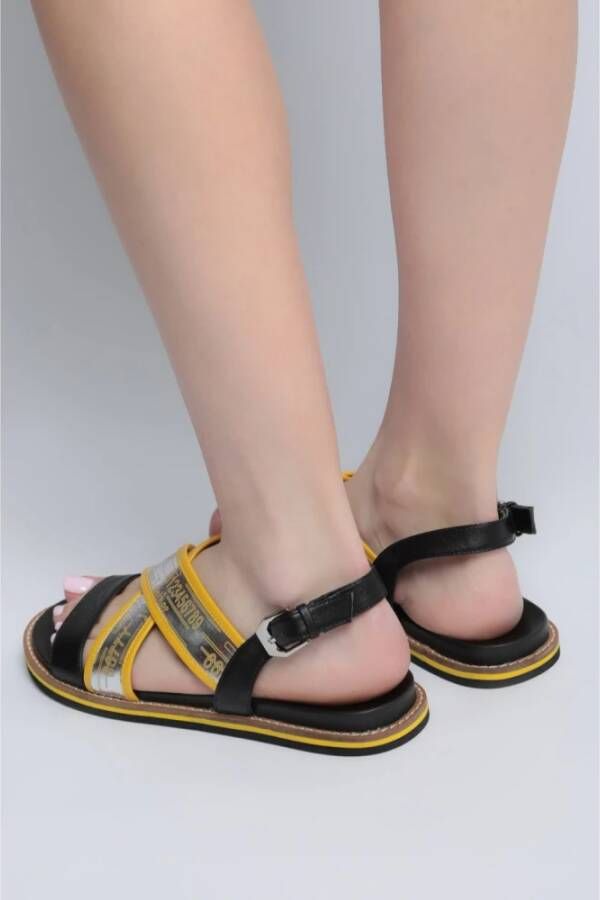 Cesare Gaspari Urban Leren Sandalen Yellow Dames