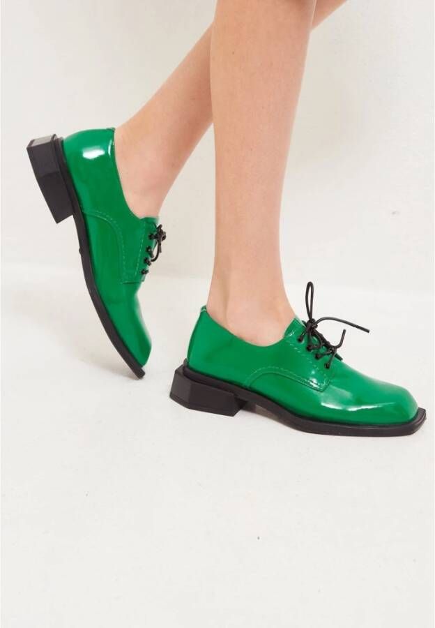 Cesare Gaspari Veterschoenen Loafers Groen Green Dames