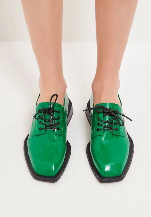 Cesare Gaspari Veterschoenen Loafers Groen Green Dames