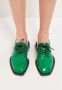 Cesare Gaspari Veterschoenen Loafers Groen Green Dames - Thumbnail 6