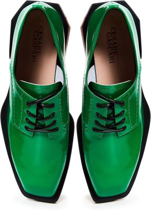 Cesare Gaspari Veterschoenen Loafers Groen Green Dames