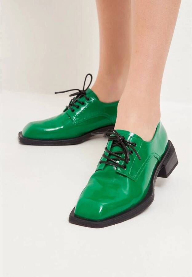 Cesare Gaspari Veterschoenen Loafers Groen Green Dames