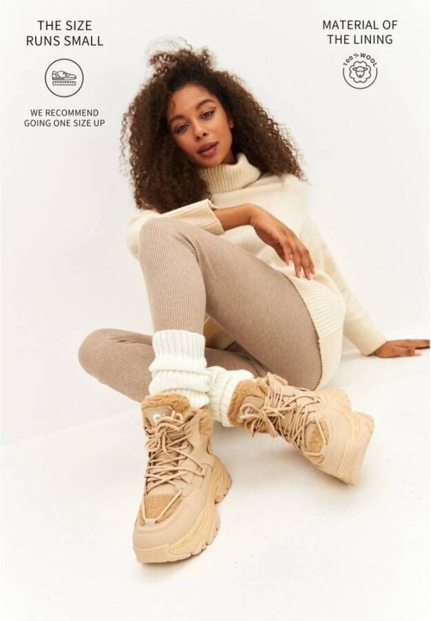 Cesare Gaspari Winter sneakers Beige Dames