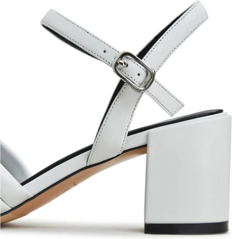 Cesare Gaspari Witte Block Heeled Sandalen Anaia White Dames