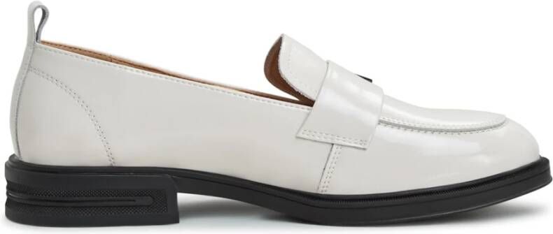 Cesare Gaspari Witte Blokhak Loafers White Dames