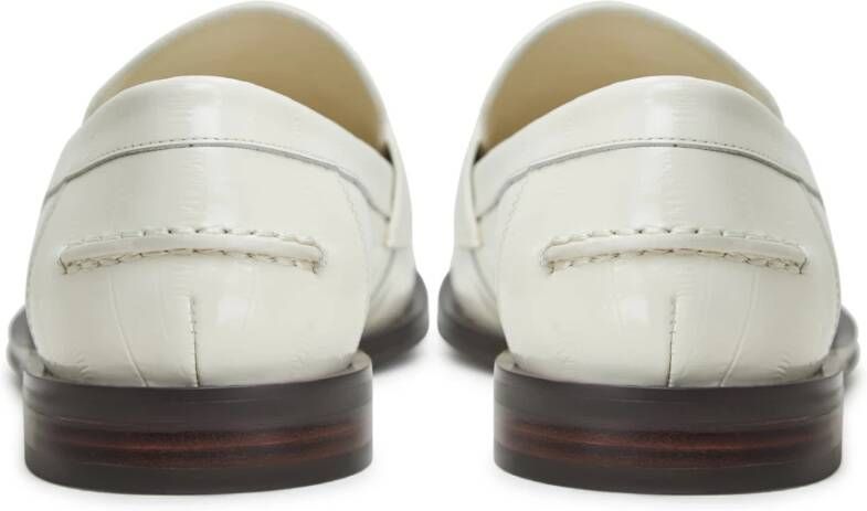 Cesare Gaspari Witte Blokhak Loafers White Dames