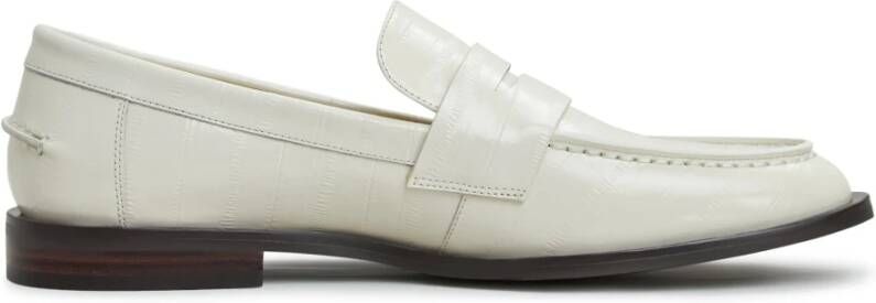 Cesare Gaspari Witte Blokhak Loafers White Dames