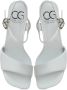 Cesare Gaspari Witte blokhak sandalen Aina White Dames - Thumbnail 4