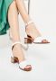 Cesare Gaspari Witte Blokhak Sandalen White Dames - Thumbnail 13