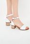 Cesare Gaspari Witte Blokhak Sandalen White Dames - Thumbnail 9