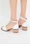 Cesare Gaspari Witte Blokhak Sandalen White Dames - Thumbnail 10