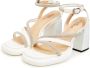 Cesare Gaspari Witte blokhak sandalen White Dames - Thumbnail 2