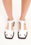 Cesare Gaspari Witte Enkelband Platte Zool Sandalen White Dames - Thumbnail 8