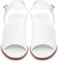 Cesare Gaspari Witte Leren Blokhak Sandalen White Dames - Thumbnail 6