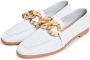 Cesare Gaspari Witte Leren Loafers met Chunky Zool White Dames - Thumbnail 3