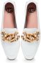 Cesare Gaspari Witte Leren Loafers met Chunky Zool White Dames - Thumbnail 6