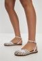 Cesare Gaspari Witte Leren Platte Sandalen White Dames - Thumbnail 5