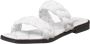 Cesare Gaspari Witte platte zool leren sandalen White Dames - Thumbnail 3