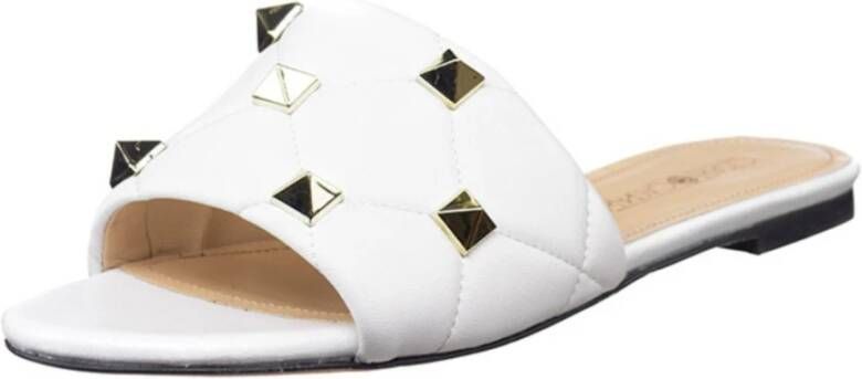 Cesare Gaspari Witte Rockstud Sandalen Mila White Dames