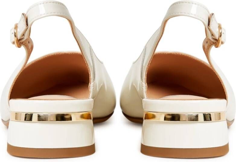 Cesare Gaspari Witte Slingback Ballerina's White Dames