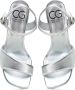 Cesare Gaspari Zilveren Blokhak Sandalen Aina Gray Dames - Thumbnail 4