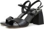 Cesare Gaspari Zwarte blokhak sandalen Aina Black Dames - Thumbnail 2