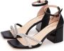 Cesare Gaspari Zwarte Blokhak Sandalen Black Dames - Thumbnail 3