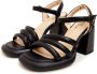 Cesare Gaspari Zwarte blokhak sandalen Black Dames - Thumbnail 2