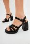 Cesare Gaspari Zwarte blokhak sandalen Black Dames - Thumbnail 8