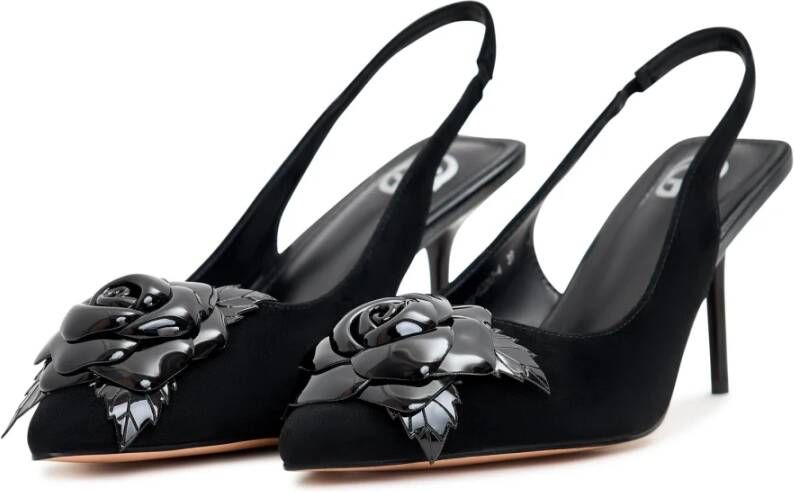 Cesare Gaspari Zwarte Blokhak Sandalen Black Dames