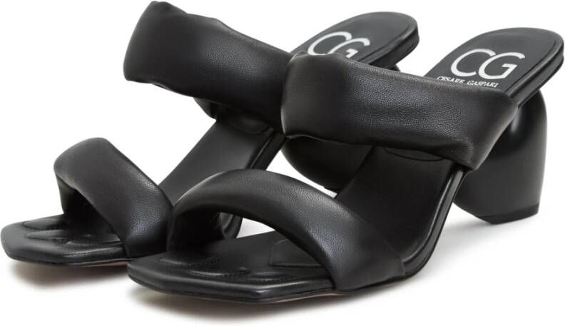 Cesare Gaspari Zwarte Blokhak Sandalen Isla Black Dames