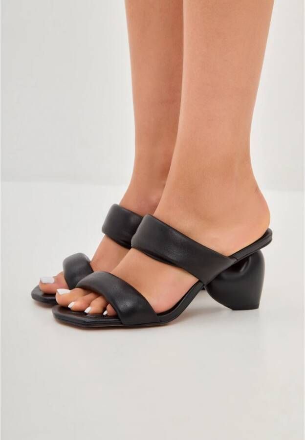 Cesare Gaspari Zwarte Blokhak Sandalen Isla Black Dames