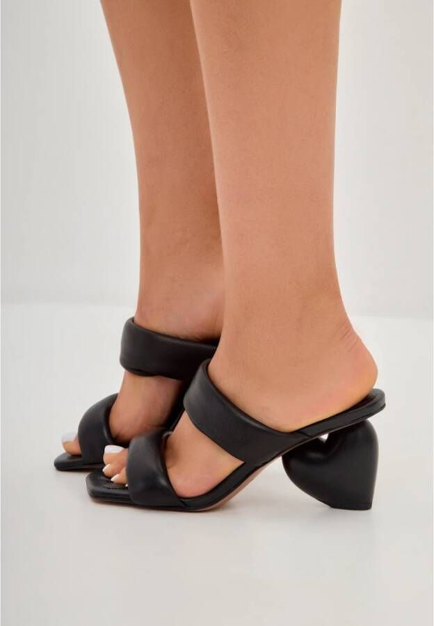 Cesare Gaspari Zwarte Blokhak Sandalen Isla Black Dames