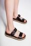 Cesare Gaspari Zwarte Buckle Strap Slide Sandalen Black Dames - Thumbnail 5