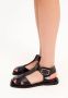 Cesare Gaspari Zwarte Enkelband Platte Zool Sandalen Black Dames - Thumbnail 10