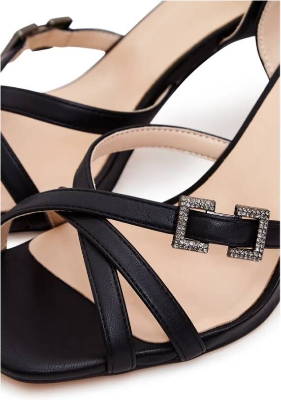 Cesare Gaspari Zwarte hoge hak sandalen Black Dames