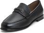 Cesare Gaspari Zwarte Leren Blokhak Loafers Black Dames - Thumbnail 7