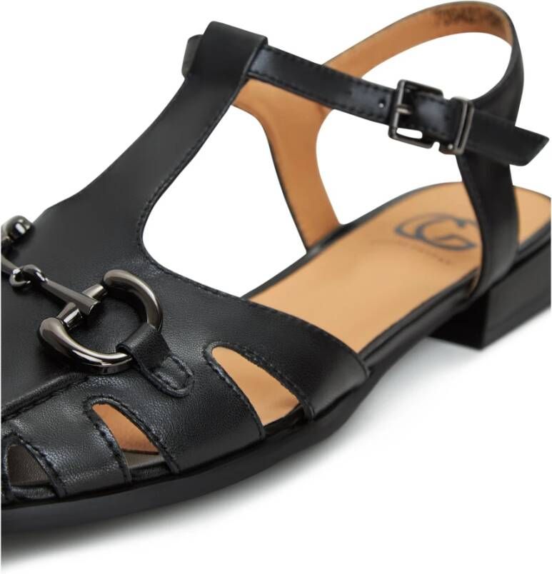 Cesare Gaspari Zwarte Platte Sandalen Aisha Black Dames