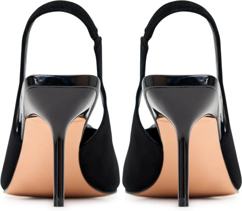 Cesare Gaspari Zwarte Suède Hoge Hakken Pumps Black Dames